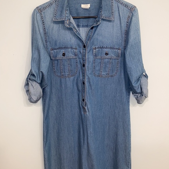J Crew, soft, denim Jean dress, worn once, great condition, no flaws, size 4 - Picture 6 of 7